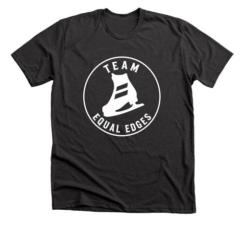 Team Equal Edges, a Dark Grey Heather Premium Unisex Tee