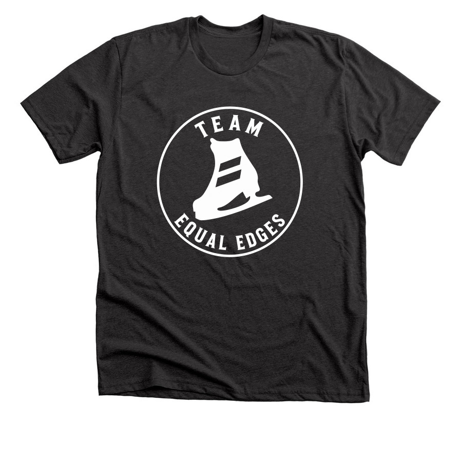 Team Equal Edges, a Dark Grey Heather Premium Unisex Tee