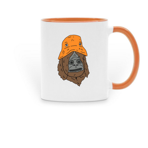 Sassy the Sasquatch, a Orange Two-Tone Ceramic Mug