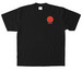 OG 2.0 Left Chest + Text on Back, a Black Heavyweight Garment Dye Tee