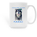 Coffee with Monte, a White Large Coffee Mug