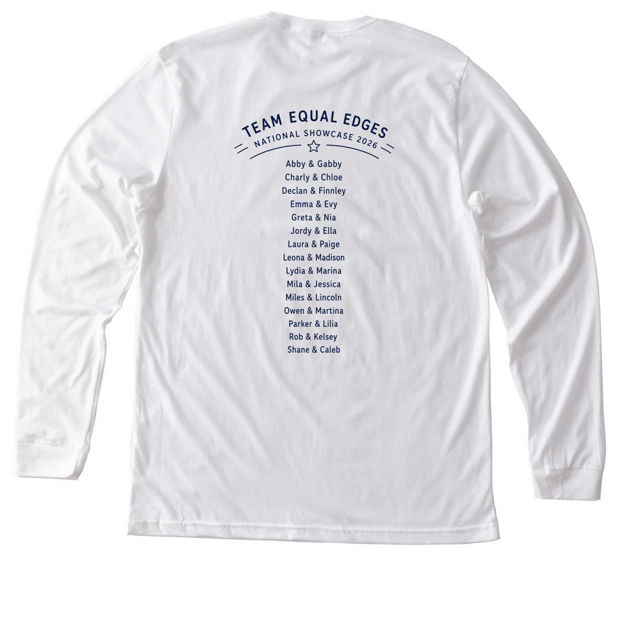 Inclusion and Beyond - National Showcase '26, a Solid White Blend Premium Long Sleeve Tee (back-view)