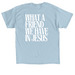 What a friend we have in Jesus, a Light Blue Classic Unisex Tee (back-view)