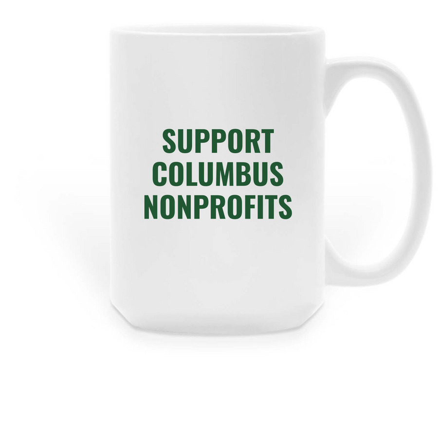 Support Columbus Nonprofits, a White Large Coffee Mug