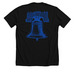 AMERICA 250 - LIBERTY BELL&nbsp;- APPAREL, a Solid Black Blend Premium Unisex Tee (back-view)