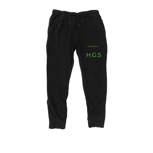 H.G.S, a Black Midweight Fleece Joggers