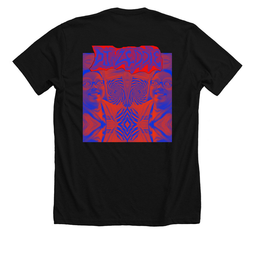 Djzeddie dimensions&nbsp;, a Solid Black Blend Premium Unisex Tee (back-view)