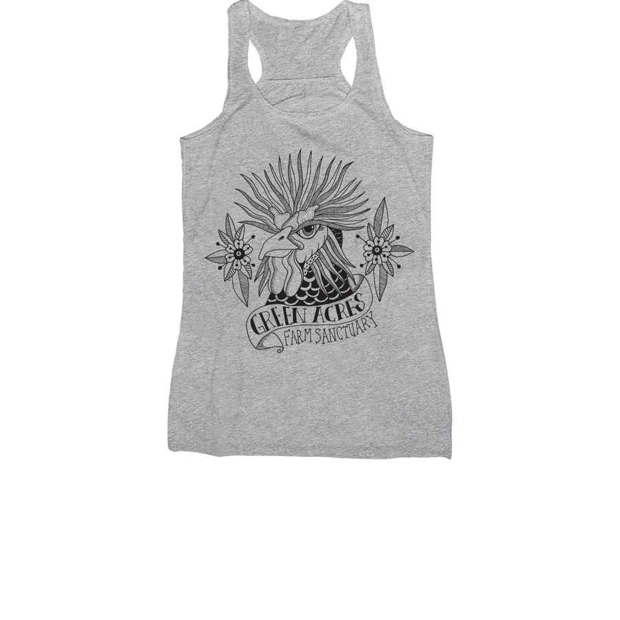 For the Birds, a Athletic Heather Women's Racerback