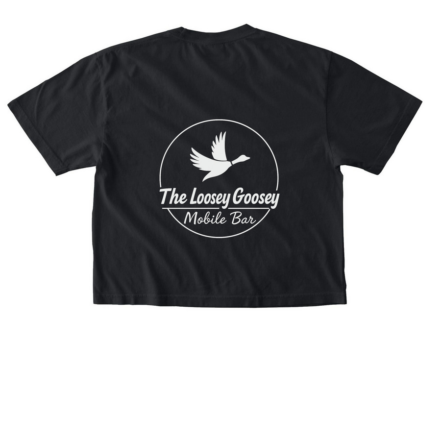 LGMB, a Black Comfort Colors Boxy Tee (back-view)