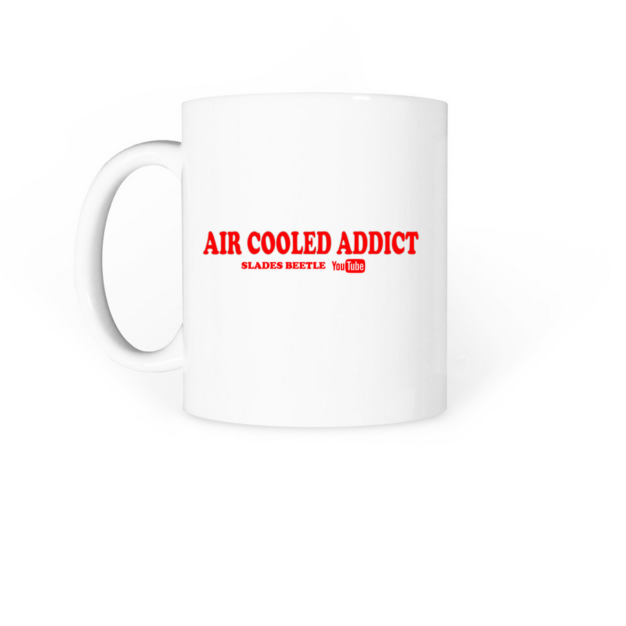 Air Cooled Addict Coffee Mugs, a White Coffee Mug (back-view)