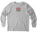 "I Love College Radio" - Official T-Shirt, a Heather Grey Stanley/Stella Unisex Creator 2.0 Long Sleeve Tee (back-view)