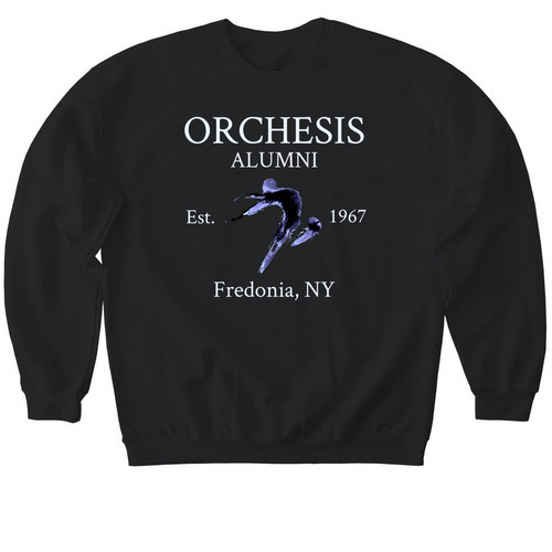 Orchesis Alumni Merch, a Black Softstyle Crewneck Sweatshirt