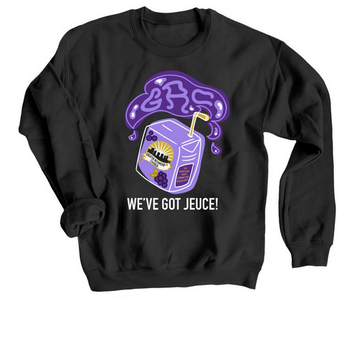 GRC - We've Got JEUCE!, a Black Crewneck Sweatshirt
