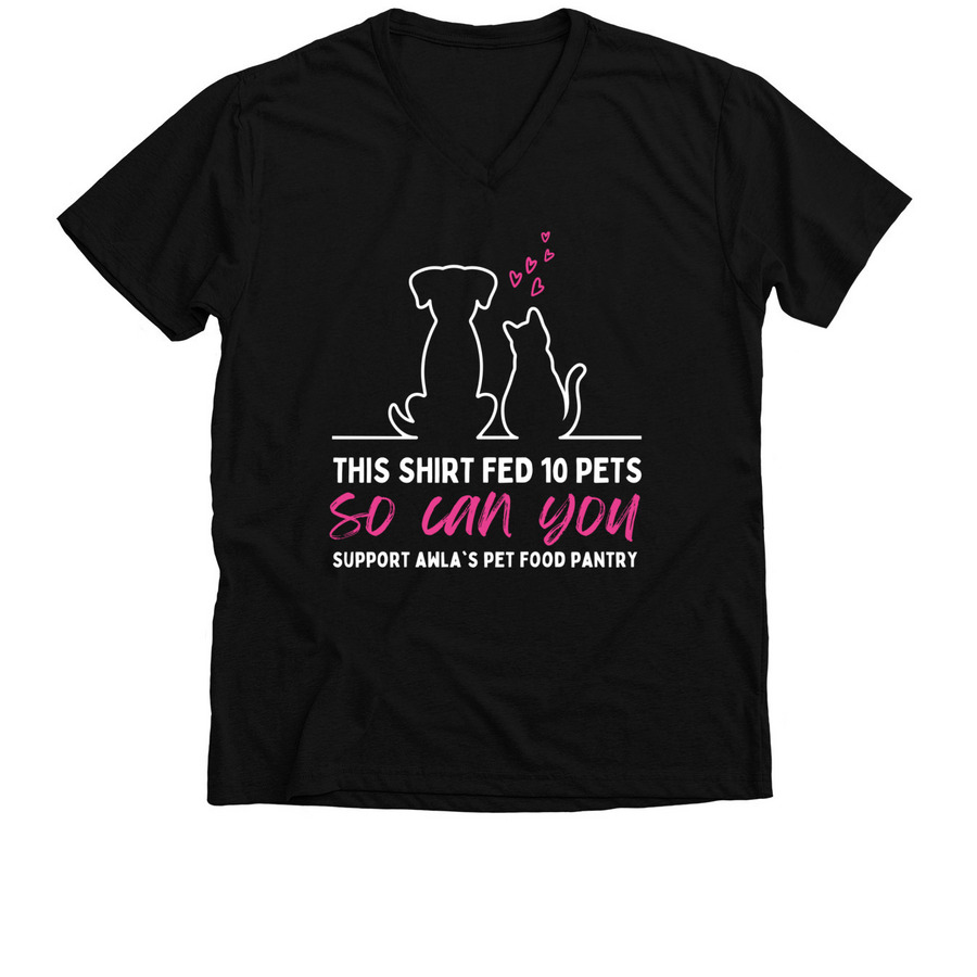 AWLA's Pet Pantry, a Solid Black Blend Premium V-Neck Tee