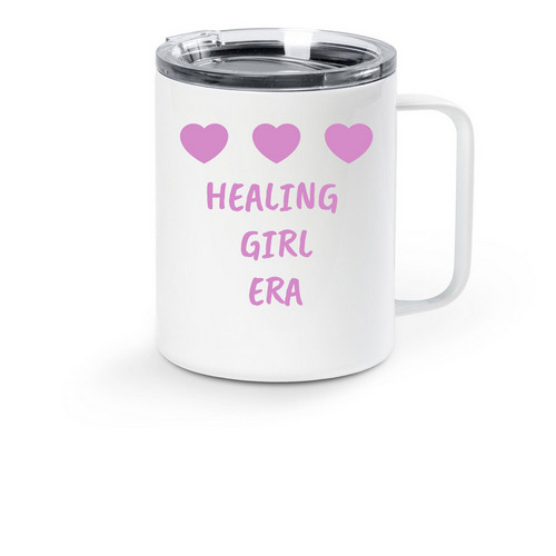 STAINLESS STEEL BADDIE MUG, a White Stainless Steel Travel Mug