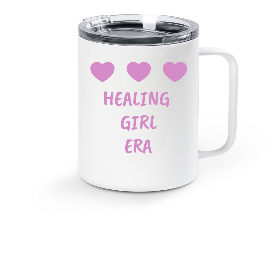 STAINLESS STEEL BADDIE MUG, a White Stainless Steel Travel Mug