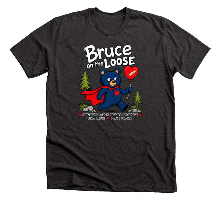 <3 for our team, a Dark Grey Heather Premium Unisex Tee