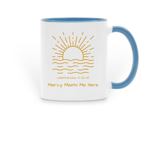 Sunrise Mug, a Light Blue Two-Tone Ceramic Mug
