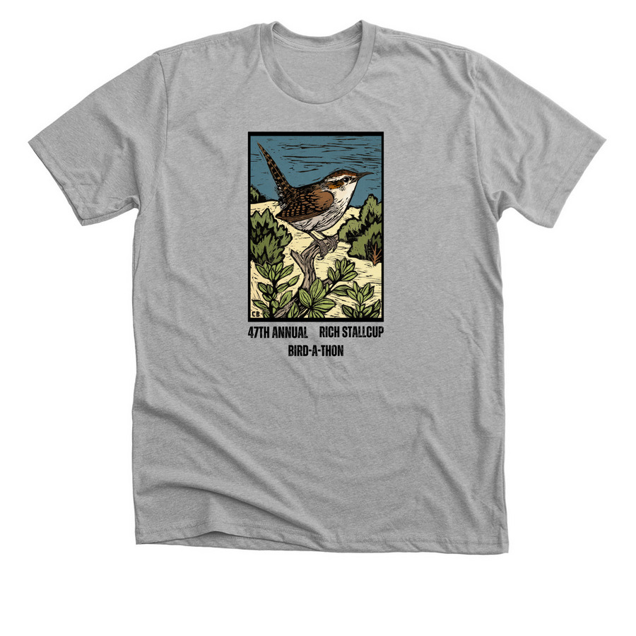 Point Blue 2025 Bird-A-Thon T-Shirts, a Athletic Heather Premium Unisex Tee