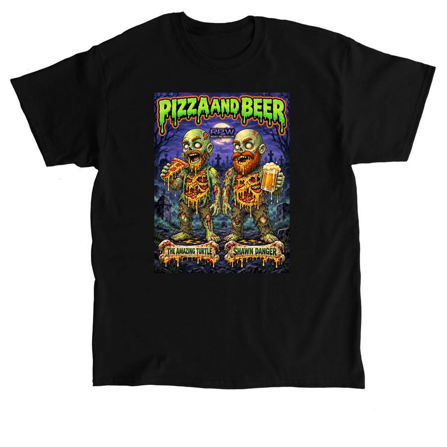 Pizza And Beer Zombie T - Shirt | Bonfire