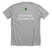 ACC ADOPTION COUNSELOR- Black/White LOGO, a Athletic Heather Premium Unisex Tee (back-view)