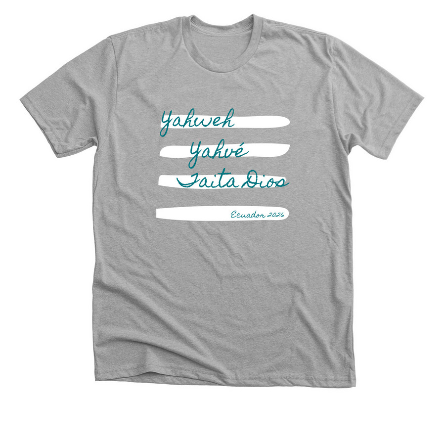 Yahweh, a Athletic Heather Premium Unisex Tee