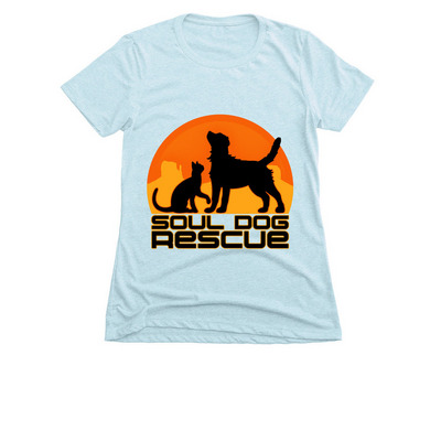 Soul Dog Sunset, a Ice Blue Women's Slim Fit Tee