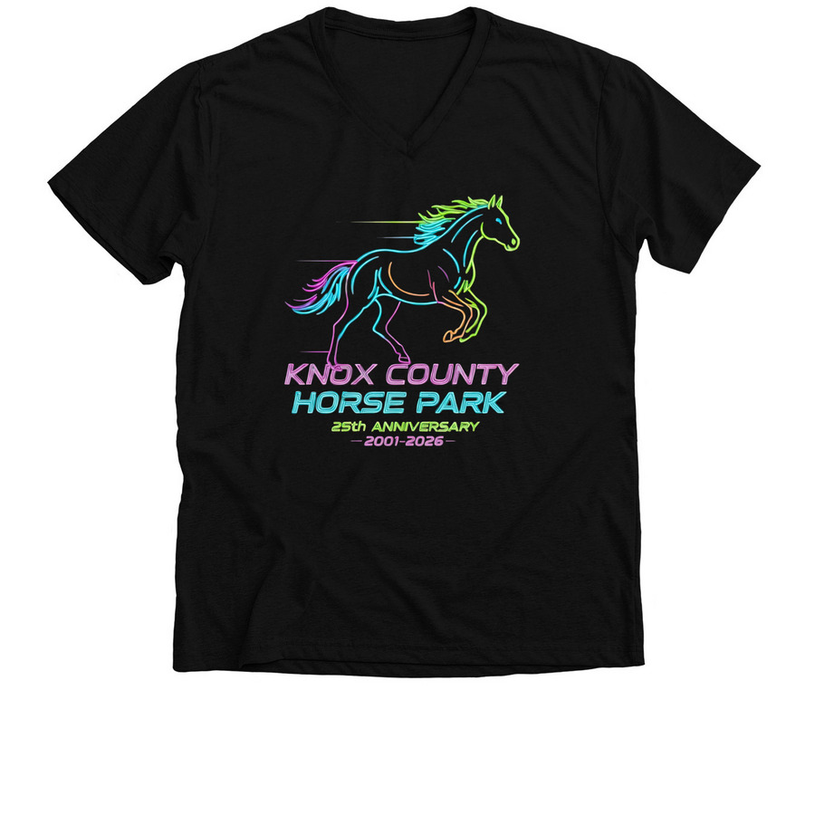 Still Galloping Strong ? 25 Years and Glowing, a Solid Black Blend Premium V-Neck Tee