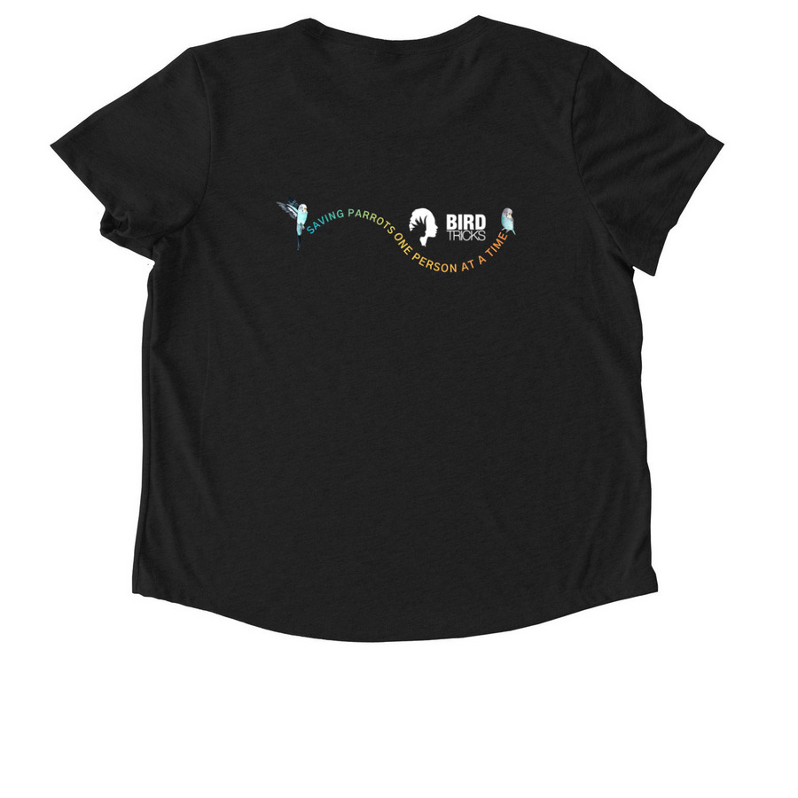 I Really Do!, a Deep Black Allmade Eco Triblend Women?s Scoop Neck Tee (back-view)