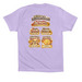 WISDOM OF A LEGENDARY MOMMA., a Dark Lavender Premium Cotton Tee (back-view)