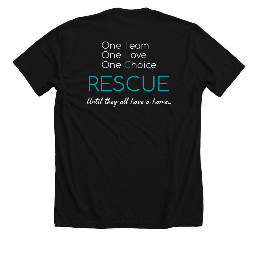 Official TLC Logo Apparel 2020, a Solid Black Blend Premium Unisex Tee (back-view)