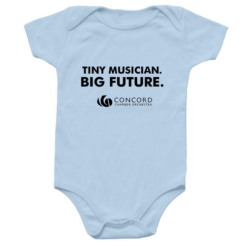 Tiny Musician Onesie, a Light Blue Infant Onesie