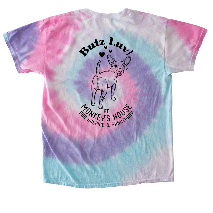 2024 I gotz nuffin... Butz Luv!&nbsp;, a Unicorn Classic Tie Dye Tee (back-view)