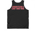 *MADE WITH LOVE FOR CHRISTIAN & CAS' SHE-SHE*, a Black Classic Unisex Tank Top (back-view)