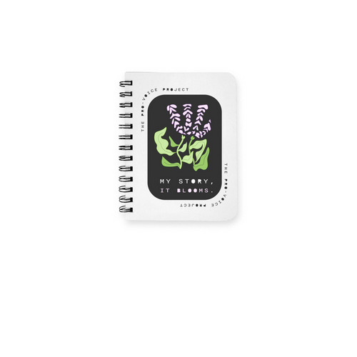 My Story, It Blooms Notebook, a White Spiral Notebook