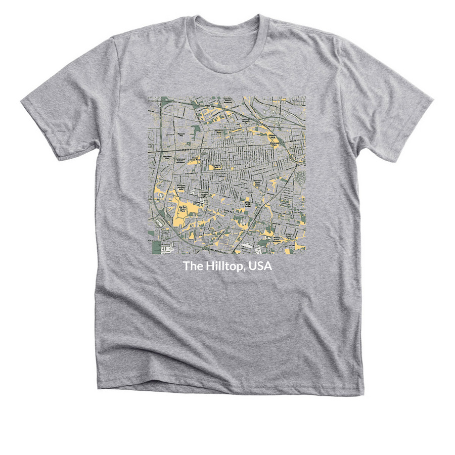The Hilltop, USA Hilltop RISE Tees, a Athletic Heather Premium Unisex Tee