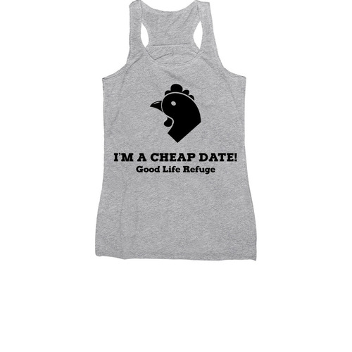I'M A CHEAP DATE!, a Athletic Heather Women's Racerback