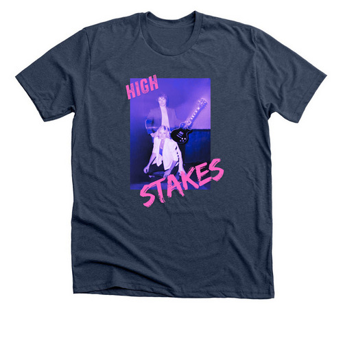 2.0 High Stakes 50th Tour Tee, a Heather Navy Premium Unisex Tee