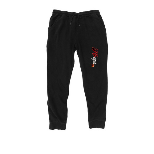 Hoops, a Black Midweight Fleece Joggers