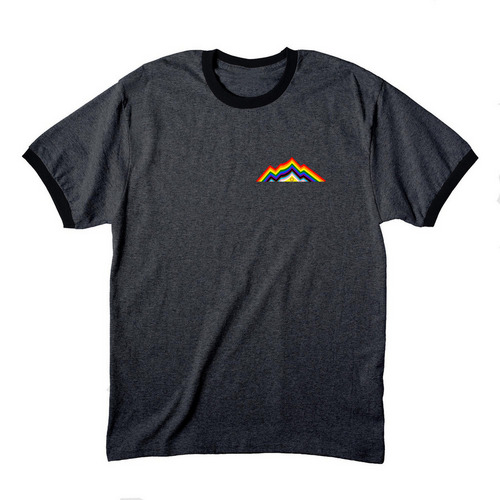 Appalachian OUTreach Tee, a Dark Heather Grey/ Jet Black Cotton Ringer Tee