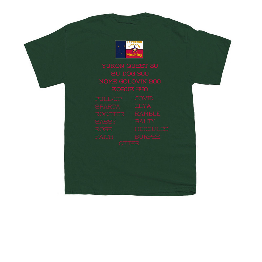 2026 Commemorative Shirt, a Forest Green Youth Unisex Tee (back-view)