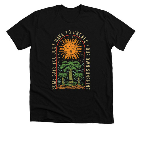 Create your own Sunshine, a Solid Black Blend Premium Unisex Tee
