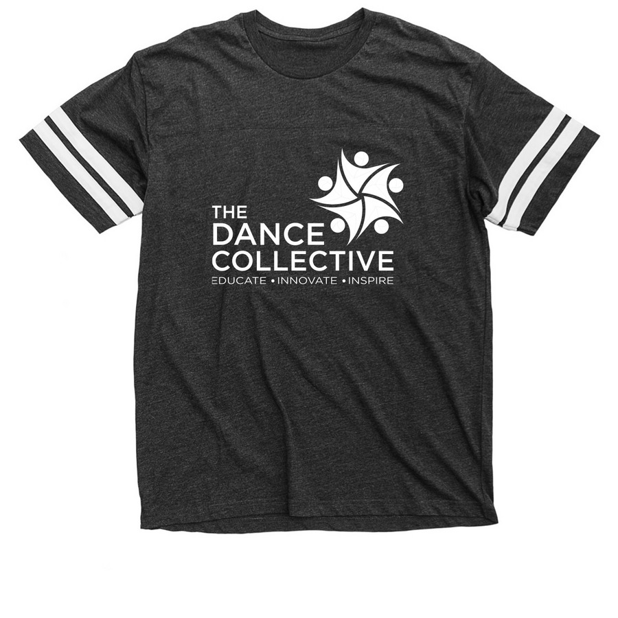 Large Logo front, blank back, a Vintage Smoke / White Football Jersey Tee