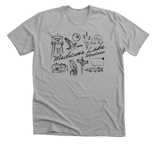 Medicine Lake&nbsp;, a Athletic Heather Premium Unisex Tee