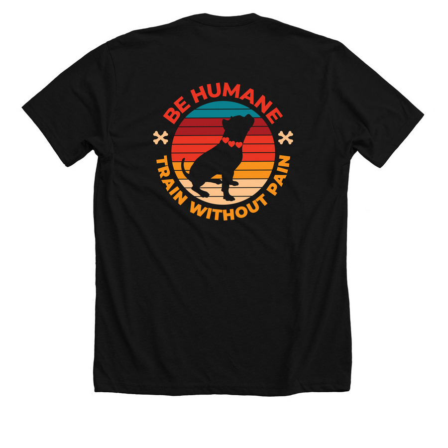 HSSC Train without Pain t-shirt, a Solid Black Blend Premium Unisex Tee (back-view)