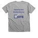 LWV Falls Church Shirts - Grey & Navy, a Athletic Heather Premium V-Neck Tee (back-view)