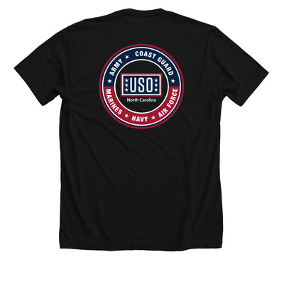 Limited Edition USO of NC TShirt, a Solid Black Blend Premium Unisex Tee
