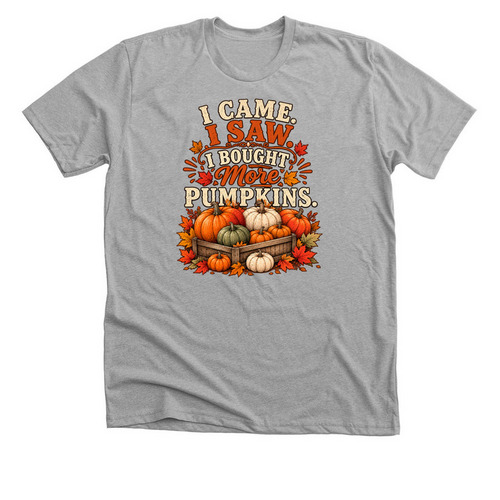 I Came. I Saw. I Bought More Pumpkins.&nbsp;, a Athletic Heather Premium Unisex Tee