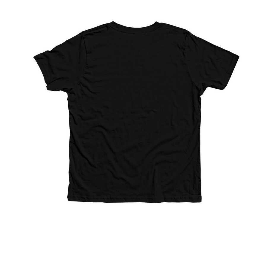 Youth Don't Mess With Texas Girls, a Solid Black Blend Premium Youth Tee (back-view)