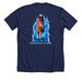 CCR Flame Shirt&nbsp;, a Solid Navy Blend Premium Unisex Tee (back-view)